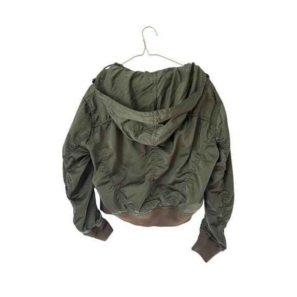 Vince Green Satin Bomber Jacket XS - Picture 3 of 9